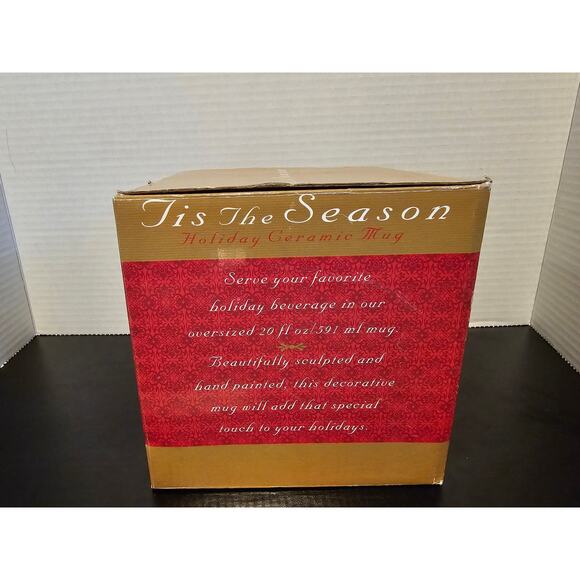 Tis the Season Christmas Holiday Rocking Horse Oversize Mug Susan Winget - Picture 8 of 11